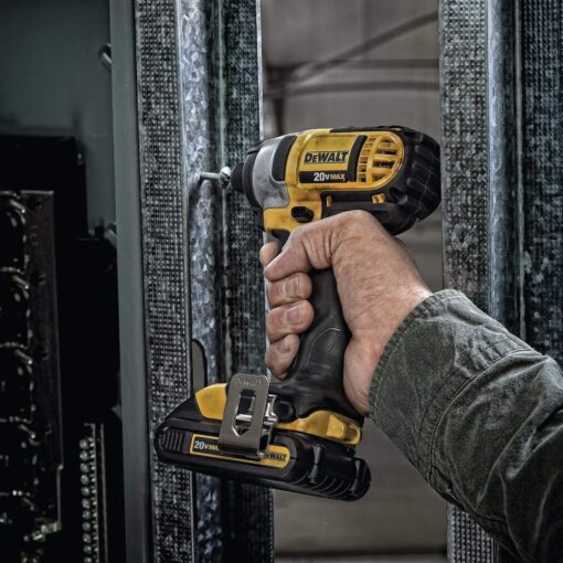 DEWALT - DEWDCF885C2 20V MAX Cordless Drill Impact Driver Kit, 1/4-Inch (DCF885C2) yellow/black - Image 3
