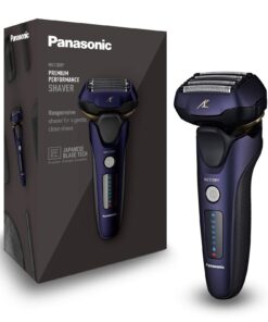 Panasonic ES-LV67-A803 Wet and Dry Shaver, 5 Shaving Heads with Linear Motor, Including Hair Trimmer, Navy Blue