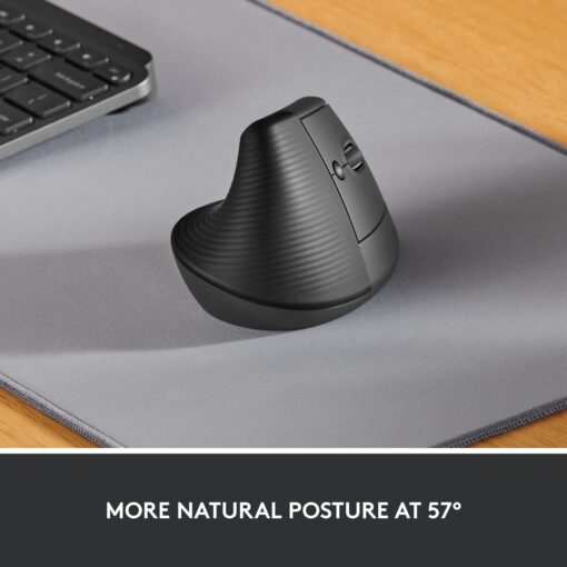 Logitech MX Keys Mini Keyboard and Lift Vertical Ergonomic Mouse Combo - Wireless, Backlit Keys, Bluetooth or Logi Bolt USB receiver, Quiet, Windows/macOS/iPadOS, Laptop, PC - Graphite - Image 5