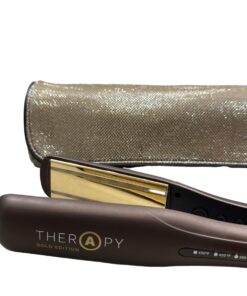 Therapy Iron Gold Edition - 1 1/4" Ceramic Plates with Infrared Technology That Repairs Hair