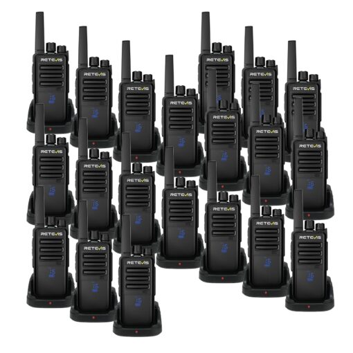 Retevis RT68H Long Range Walkie Talkies,Two Way Radio Rechargeable,Visualization,Ease of use,Hidden LED Display,Keylock,VOX,Heavy Duty 2 Way Radios for Adults for School Plant Healthcare(20 Pack)