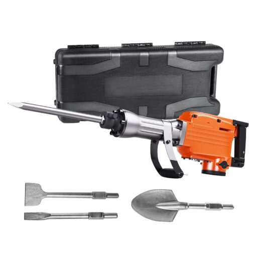 VEVOR Electric Concrete Saw, 14 in Circular Saw Cutter with 5 in Cutting Depth, Wet/Dry Disk & Demolition Jack Hammer, 2200W Electric Jackhammer Heavy Duty, 1350 BPM Concrete Breaker 4pcs - Image 4