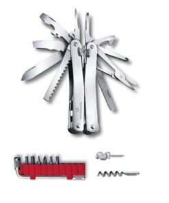 Victorinox Swiss Tool Spirit X Plus Swiss Army Knife, 35 Function Swiss Made Multi-Tool with Needle-nose pliers - Silver