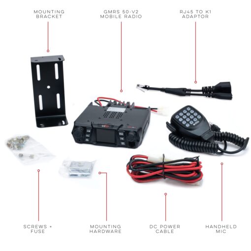 BTECH GMRS-50V2 50W 256 Fully Customizable Channels Mobile GMRS Two-Way Radio. Repeater Compatible, Dual Band Scanning (VHF/UHF), FM, & NOAA Weather Broadcast Receiver - Image 4
