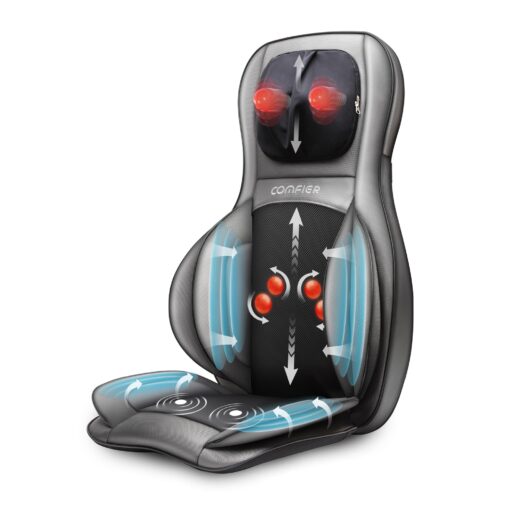 COMFIER Shiatsu Neck Back Massager with Heat, 2D ro 3D Kneading Massage Chair Pad, Full Body Massage Pad, Gifts for Dad Mom