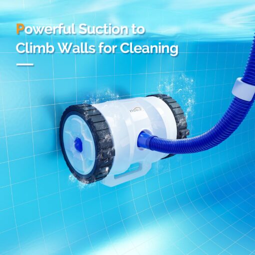 (2024 New) VINGLI Pool Cleaner Suction-Side Pool Vacuum Automatic Sweeper for Inground Swimming Pool,Climbs Walls -39.6ft Tangle Free Hose - Image 8