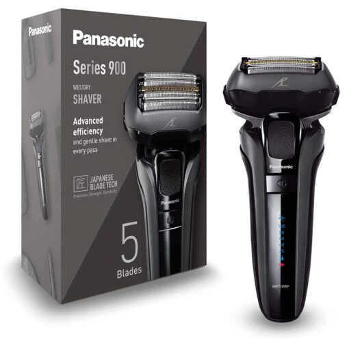 Panasonic ES-LV6U Series 900 Premium Wet/Dry Electric Shaver 5-Way Shaving Head with Linear Motor, Black