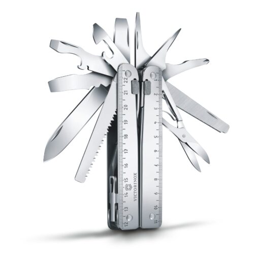 Victorinox Swiss Tool Swiss Army Knife, 24 Function Swiss Made Multi-Tool with Needle-Nose Pliers, Wire Cutters and Large Blade - Silver - Image 6