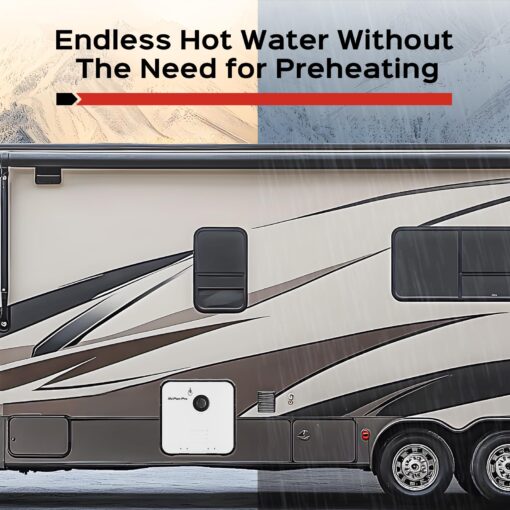RV Tankless Water Heater Propane Gas,RVPart Pro, with 15"x15" White Door and Remote Controller, DC 12V, 7×24 Technical Support, High Altitude, Easy Installation, Compatible with All RVs,GT60,White - Image 3