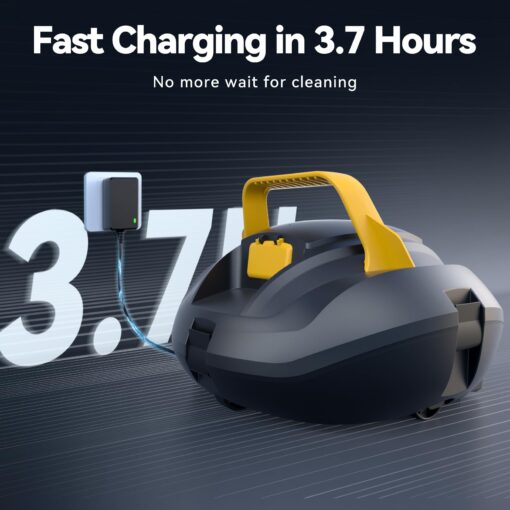 (2025 Upgrade) Coasteering Cordless Robotic Pool Cleaner with Hook and 120Mins Runtime, Automatic Pool Vacuum for Above Ground Pool up to 850 Sq.ft, with Powerful Suction and Auto-Parking - Image 5