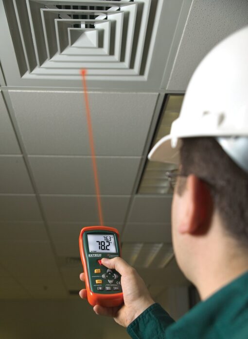 Extech AN200 CFM/CMM Mini Thermo-Anemometer with Built-in Infrared Thermometer - Image 3