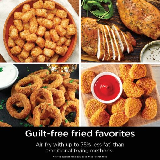 Ninja Air Fryer, 8 QT DoubleStack 2-Basket, Space Saving Design, Cooks 2lb Chicken Wings, Feeds up to 6 People, 6-in1 Air Fryer, Roast, Bake & More, Easy to Clean, Dishwasher Safe Parts, Black, SL201 - Image 5