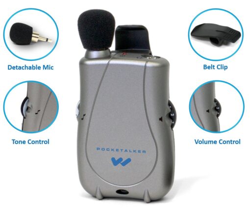 Williams Sound PockeTalker Ultra Duo Sound Amplifier with Headphone & Earbud, Year Supply of Batteries - Image 8