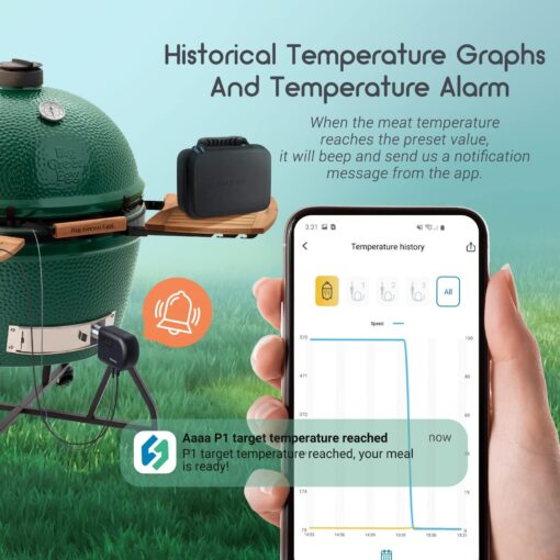 Wi-Fi & Bluetooth BBQ Smoker Temperature Controller with Automatic Smoker Fan, INKBIRD ISC-027BW Grill Thermometer with 4 Probes for Big Green Egg, Kamado Joe, Primo, Vision Grill, Akorn Kamado, Weber - Image 6