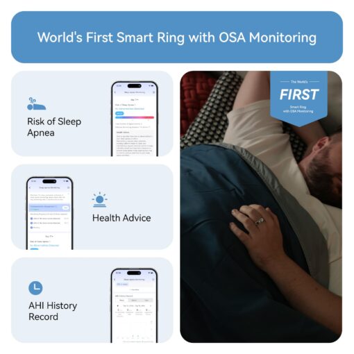 RingConn Gen 2, World’s First Smart Ring with Sleep Apnea Monitoring, No APP Subscription, 12-Day Battery Life, Stress/Heart Rate/Women's Health Tracker, Android & iOS Compatible (Silver, Size 10) - Image 6