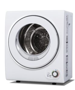 Euhomy 110V Portable Clothes Dryer 850W Compact Laundry Dryers 1.5 cu.ft Front Load Stainless Steel Electric Dryers Machine with Stainless Steel Tub for Apartment,RVs,Dorms,White Easy Control