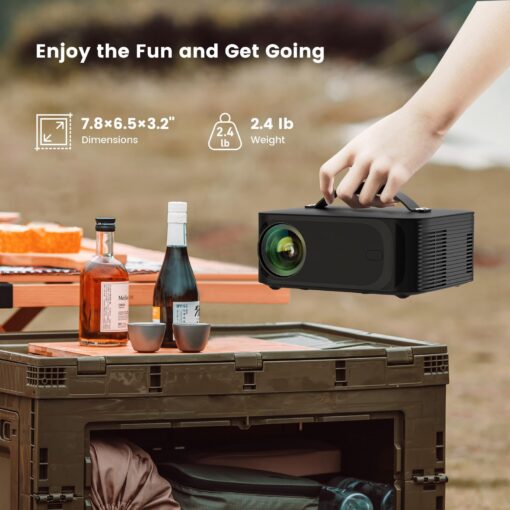 [Netflix-Licensed/Dolby Audio] Projector-4K with Wifi 6 and Bluetooth, ONOAYO 1000ANSI Native 1080P Built-in Netflix/YouTube/PrimeVideo, Electric Focus& 4D/4P Keystone Portable Smart Outdoor Projector - Image 3