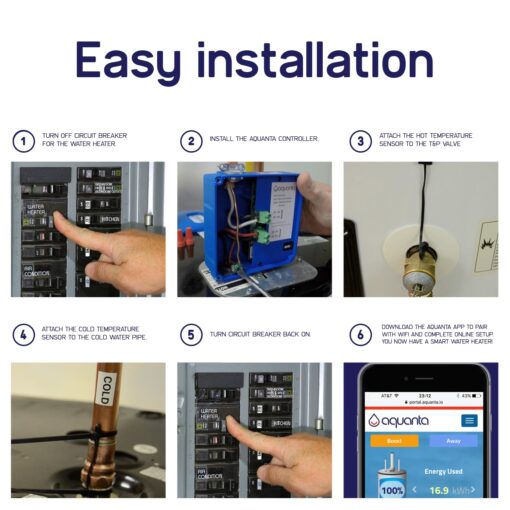 Smart Water Heater Timer: Optimize Hot Water Usage - Compatible with Alexa - Installs in Minutes, No Plumbing Required. Compatible with Electric Water Heaters. - Image 2