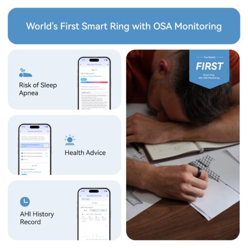 RingConn Gen 2, World’s First Smart Ring with Sleep Apnea Monitoring, No APP Subscription, 12-Day Battery Life, Stress/Heart Rate/Women's Health Tracker, Android & iOS Compatible (Black, Size 10) - Image 6