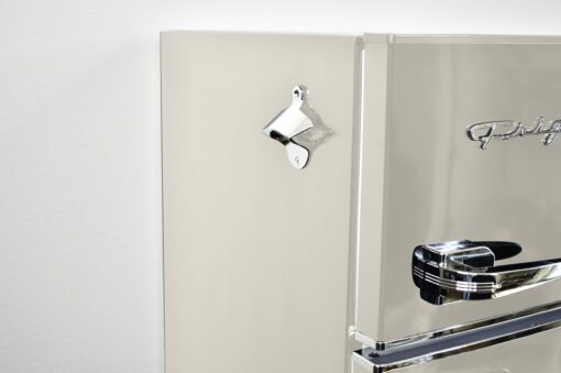 Frigidaire EFR840-Cream EFR840 Retro Mini Fridge with Freezer & Side Bottle Opener-Small 2 Door Refrigerator for Office Bar or College Dorm Room-3.1 Cu Ft – 19”"D x 20.5" W x 33.5" H (Cream) - Image 7