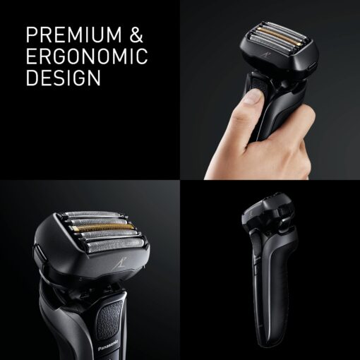 Panasonic ES-LV6U Series 900 Premium Wet/Dry Electric Shaver 5-Way Shaving Head with Linear Motor, Black - Image 6