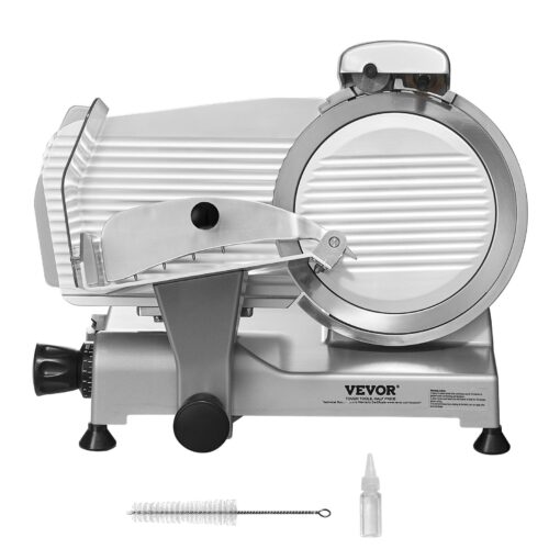 Meat Slicer, 340W Electric Deli Food Slicer with 10" SUS420 Stainless Steel Blade and Built-in Sharpening Stone, 0-0.6 inch Adjustable Thickness for Commercial and Home Use, Cut Meat and Cheese - Image 2