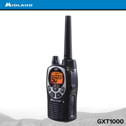 Midland GXT1000VP4 50 Channel GMRS Two-Way Radio - Up to 36 Mile Range Walkie Talkie - Black/Silver (Pack of 6) - Image 2