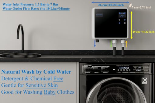 SantiCleana Ozone Laundry Washer System - 2 Outlets! - Stainless Sprayer - Black Hose - Image 9