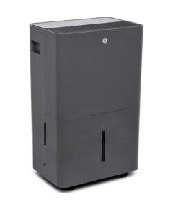 GE Smart Energy Star Portable Dehumidifier w/WiFi for Basement, Bedroom, Bathroom, Garage, Large Rooms up to 4500 Sq Ft, 50Pint w/Removable Bucket & Continuous Drain Connect for Auto/Manual Drainage