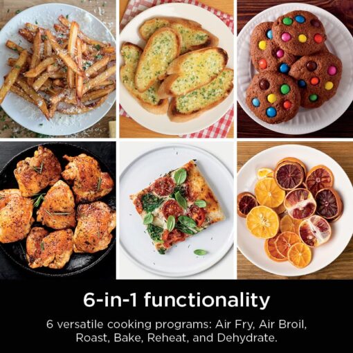 Ninja Air Fryer, 8 QT DoubleStack 2-Basket, Space Saving Design, Cooks 2lb Chicken Wings, Feeds up to 6 People, 6-in1 Air Fryer, Roast, Bake & More, Easy to Clean, Dishwasher Safe Parts, Black, SL201 - Image 7