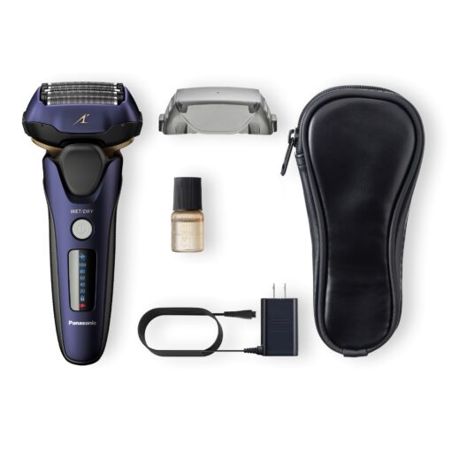 Panasonic ARC5 Electric Razor for Men with Pop-up Trimmer, Wet Dry 5-Blade Electric Shaver with Intelligent Shave Sensor and 16D Flexible Pivoting Head - ES-ALV6HA (Navy) - Image 5
