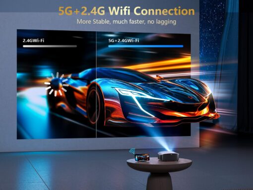 GooDee Smart 4K Projector with 5G WIFI and Bluetooth, Netflix/Amazn Prime Video Certified, Dolby Audio, 800ANSI Outdoor Projector, 400" Zoom Home Theater Projector Compatible with TV Stick,iOS,Android - Image 5