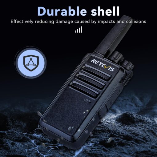 Retevis RT68 Walkie Talkies with Earpiece,2 Way Radios Long Range,Heavy Duty Walkie Talkies for Adults,Rechargeable with USB Charger Base, for Restaurant School Manufacturing Healthcare(20 Pack) - Image 9