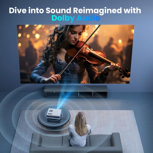 [Netflix Officially/Dolby Audio] FUDONI Smart Projector with WiFi and Bluetooth 4K, Auto Keystone& Electric Focus, 800ANSI Outdoor Projector with Apps, Built-in Netflix/YouTube/Prime Video - Image 5