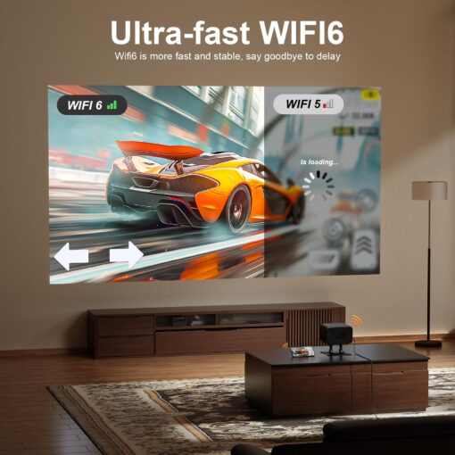 [Netflix Officially & Auto Focus] Mini Projector with WiFi and Bluetooth, XuanPad 4K 1080P Support Portable Projector, 210° Rotatable Stand, Auto Keystone, Dust Removal and Heat Dissipation Design - Image 4