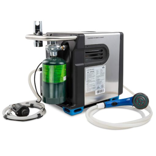 Hike Crew Portable Propane Water Heater & Shower Pump w/Built-in Battery | Compact Outdoor Cleaning & Showering System w/LCD, Safety Shutoff & Carry Case, Instant Hot Water for Camping & Hiking - Image 3