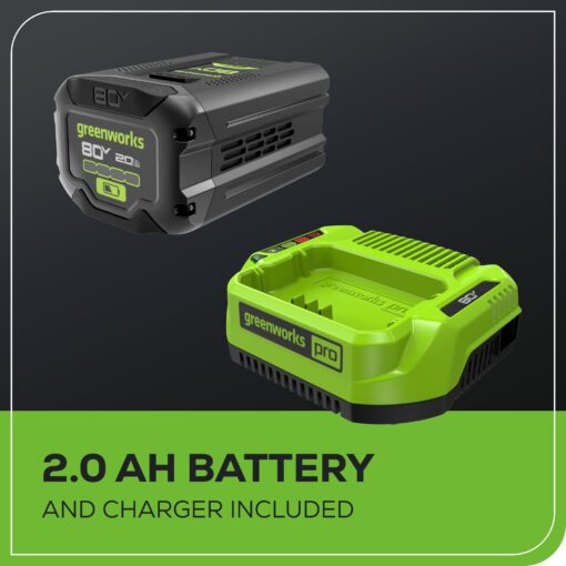 Greenworks 80V 16" Brushless Cordless String Trimmer, 2.0Ah Battery and Charger Included - Image 8