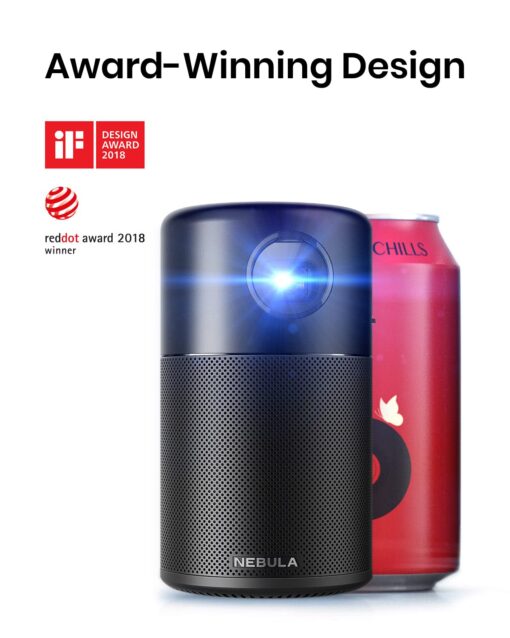 Anker NEBULA Capsule, Smart Wi-Fi Mini Projector, 100 ANSI Lumen Portable Projector, 360° Speaker, Movie Projector, 100 Inch Picture, 4Hr Video Playtime for Inside and Outside, Watch Anywhere - Image 7