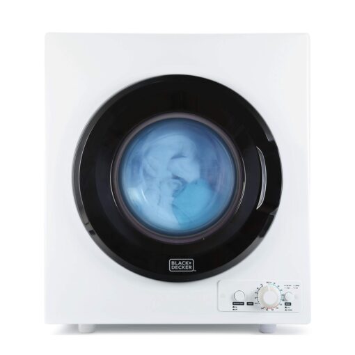 BLACK+DECKER BCED26 Compact Dryer for Standard Wall Outlet, Small, 5 Modes, Load Volume 8.8 lbs., White - Image 9