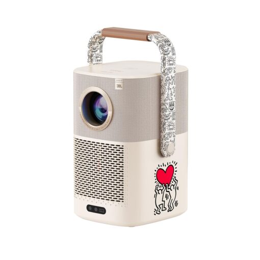 [Sound by JBL& Built-in Battery] Yaber T2 Outdoor Projector with WiFi 6 and Bluetooth, Native 1080P Smart Portable Projector for Inside Outside,Compatible with TV Dongle(Not included)(K.H Edition)
