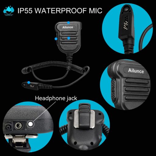 Retevis RT29 2 Way Radio Long Range,High Power Heavy Duty Two Way Radio,Rugged Walkie Talkies with Waterproof Speaker Mic 3200mAh Battery for Business Commercial School(4 Pack) - Image 5