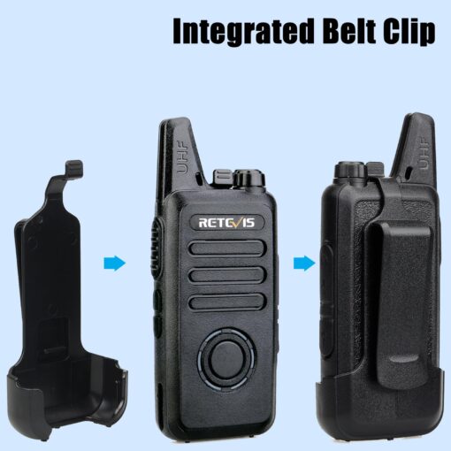 Retevis RT22S Walkie Talkies for Adults,2 Way Radio with Earpiece, Portable FRS Two-Way Radios,Channel Display, Mini Rechargeable Walkie Talkie for Church School Retail Restaurant Automotive(10 Pack) - Image 4