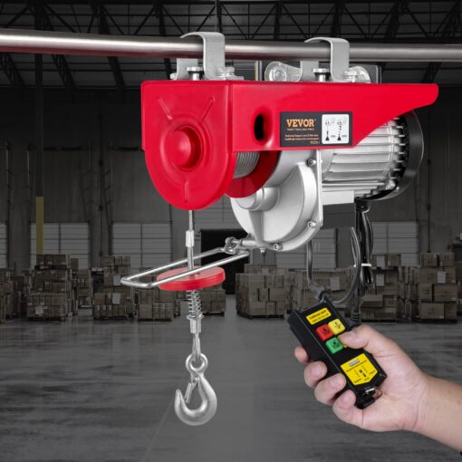 VEVOR 2200lbs Electric Hoist with Wireless Remote Control,110v Electric Hoist with Remote Control, 40ft/20ft Lifting Height & Pure Copper Motor, for Garage Warehouse Factory - Image 3