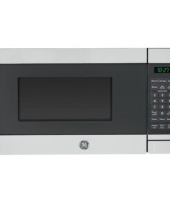 GE Countertop Microwave Oven, Compact 0.7 Cubic Ft., 700-watt Capacity, 6 Auto Cooking Settings, Kitchen Essentials for the Countertop, Dorm Room or Apartment, Stainless Steel