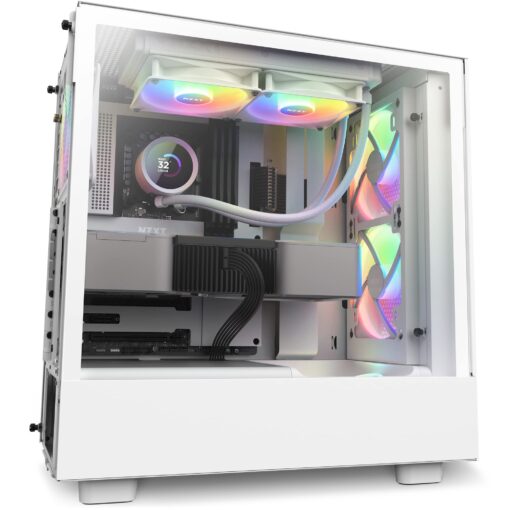 NZXT Kraken 240 RGB - 240mm AIO CPU Liquid Cooler - Customizable 1.54"" Square LCD Display for Images, Performance Metrics - High-Performance Pump - 2 x F120 RGB Core Fans - White - Image 7