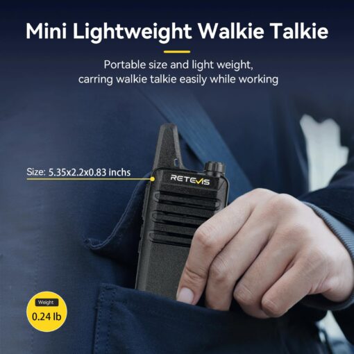 Retevis RT22 Walkie Talkies for Adults(20 Pack),Rechargeable 2 Way Radio Long Range,with 2 Pack 10 Way Gang Charger,Charging Efficiently,Hands-Free Portable Walkie Talkie for School Hotel Restaurant - Image 5