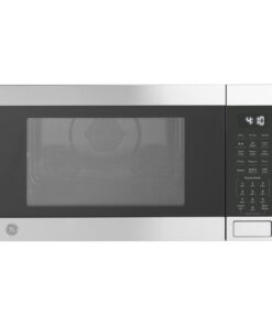 GE GCST10A1WSS 4-in-1 Microwave Oven, 1,050 Watts Air Fryer, Broiler & Convection Mode, Kitchen Essentials for The Countertop or Dorm Room, Child-Lock Technology 1.0 Cu. Ft, Stainless Steel