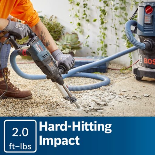 BOSCH 11255VSR Bulldog Xtreme 8 Amp 1 Inch Corded Variable Speed SDS-Plus Concrete/Masonry Rotary Hammer - Image 12