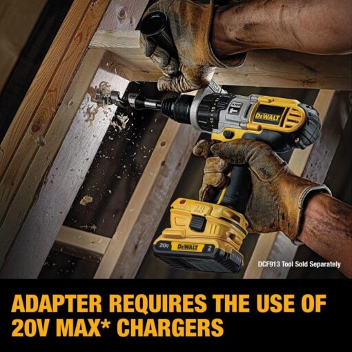 DEWALT 20V MAX Battery Adapter Kit, 18V to 20V, 2 Batteries and Charger Included (DCA2203C) - Image 4
