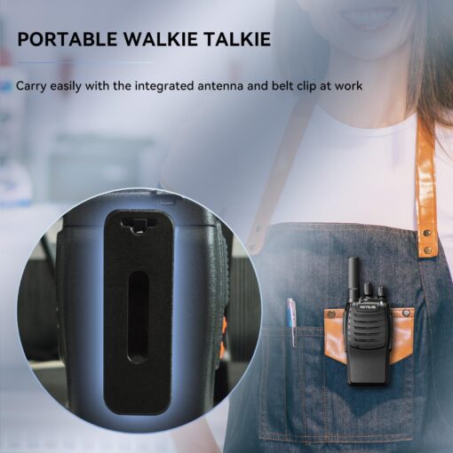 Retevis H-777 Walkie Talkies with Mic, Adults 2 Way Radios Long Range Rechargeable, License-Free, Crystal Audio, for School Work Construction Site(10 Pack) - Image 5